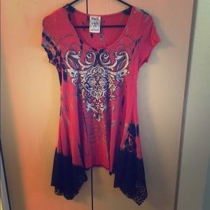 Vocal T-Shirt Dress/ Tunic with Bling